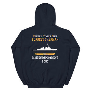 USS Forrest Sherman (DDG-98) 2007 MAIDEN DEPLOYMENT Unisex Hoodie