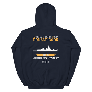 USS Donald Cook (DDG-75) 2000 MAIDEN DEPLOYMENT Unisex Hoodie