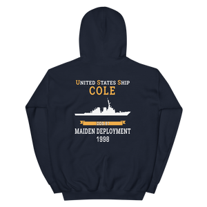 USS Cole (DDG-67) 1998 MAIDEN DEPLOYMENT Unisex Hoodie