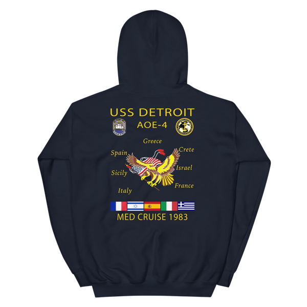 USS Detroit (AOE-4) 1983 Med Cruise Hoodie