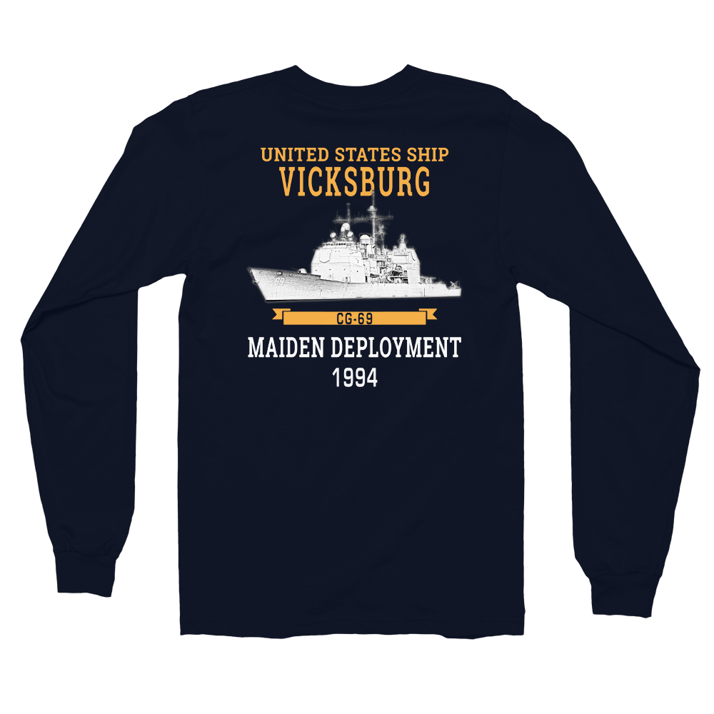 USS Vicksburg (CG-69) 1994 Maiden Deployment Long sleeve t-shirt