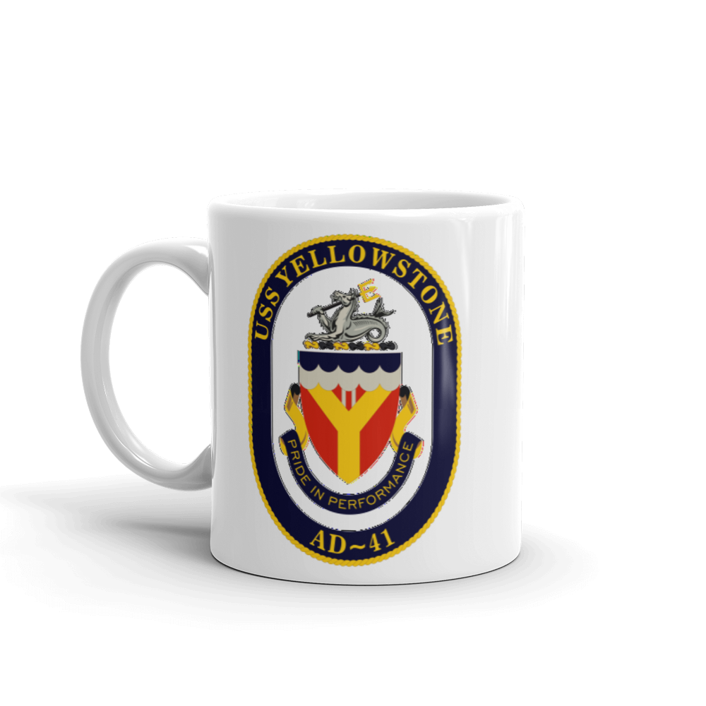 USS Yellowstone (AD-41) Ship's Crest Mug