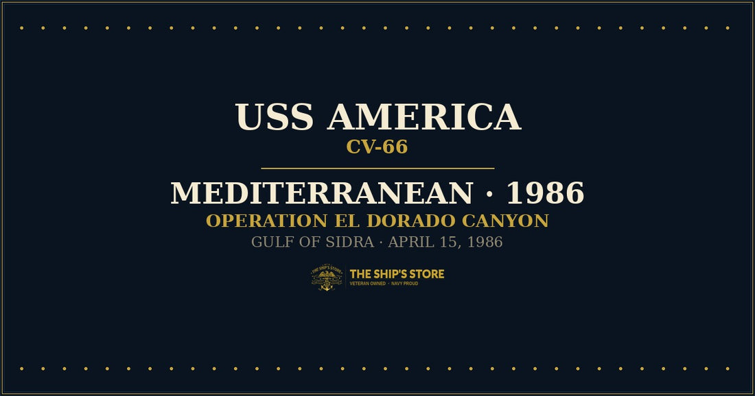 USS America CV-66 1986 Mediterranean Operation El Dorado Canyon — The Ship's Store
