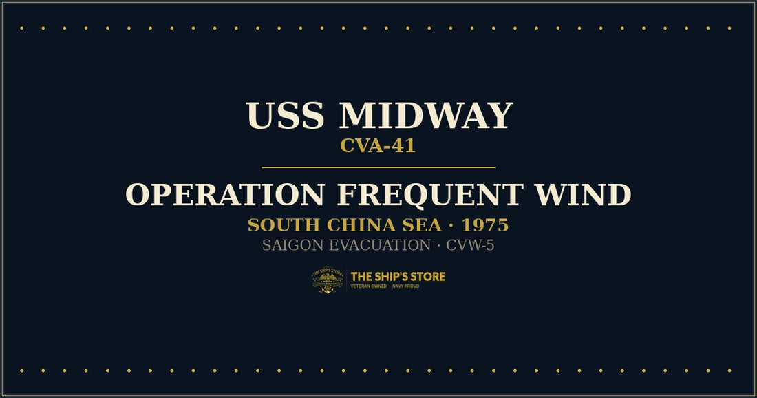 USS Midway CVA-41 Operation Frequent Wind 1975 — The Ship's Store
