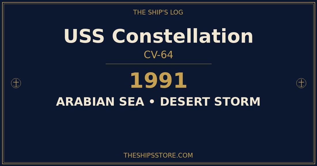 USS Constellation CV-64 underway during Operation Desert Storm, 1991