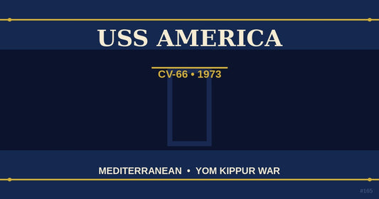 USS America CV-66 underway in Mediterranean Sea 1973 Yom Kippur War deployment — The Ship's Store