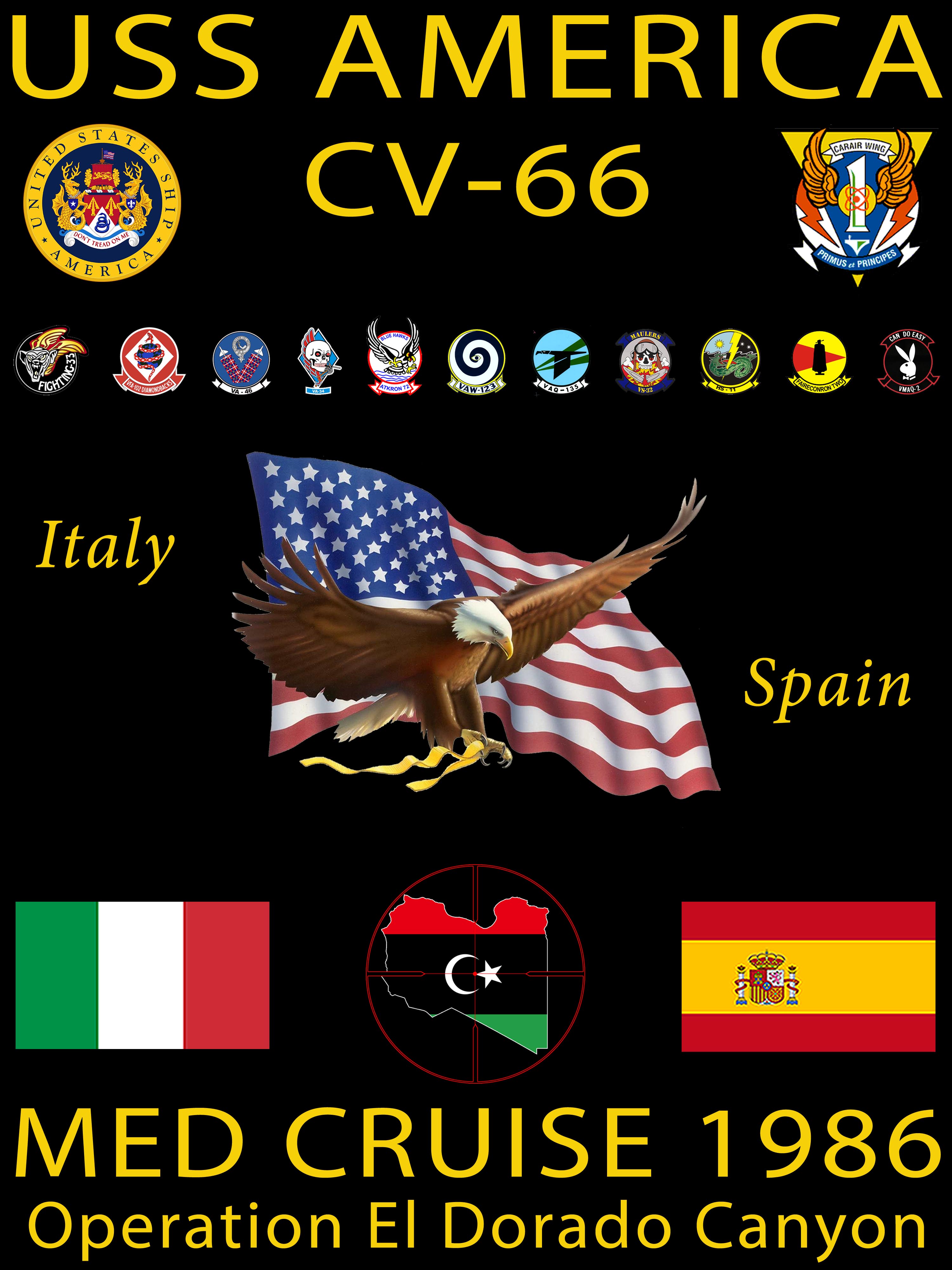 USS America (CV-66) 1986