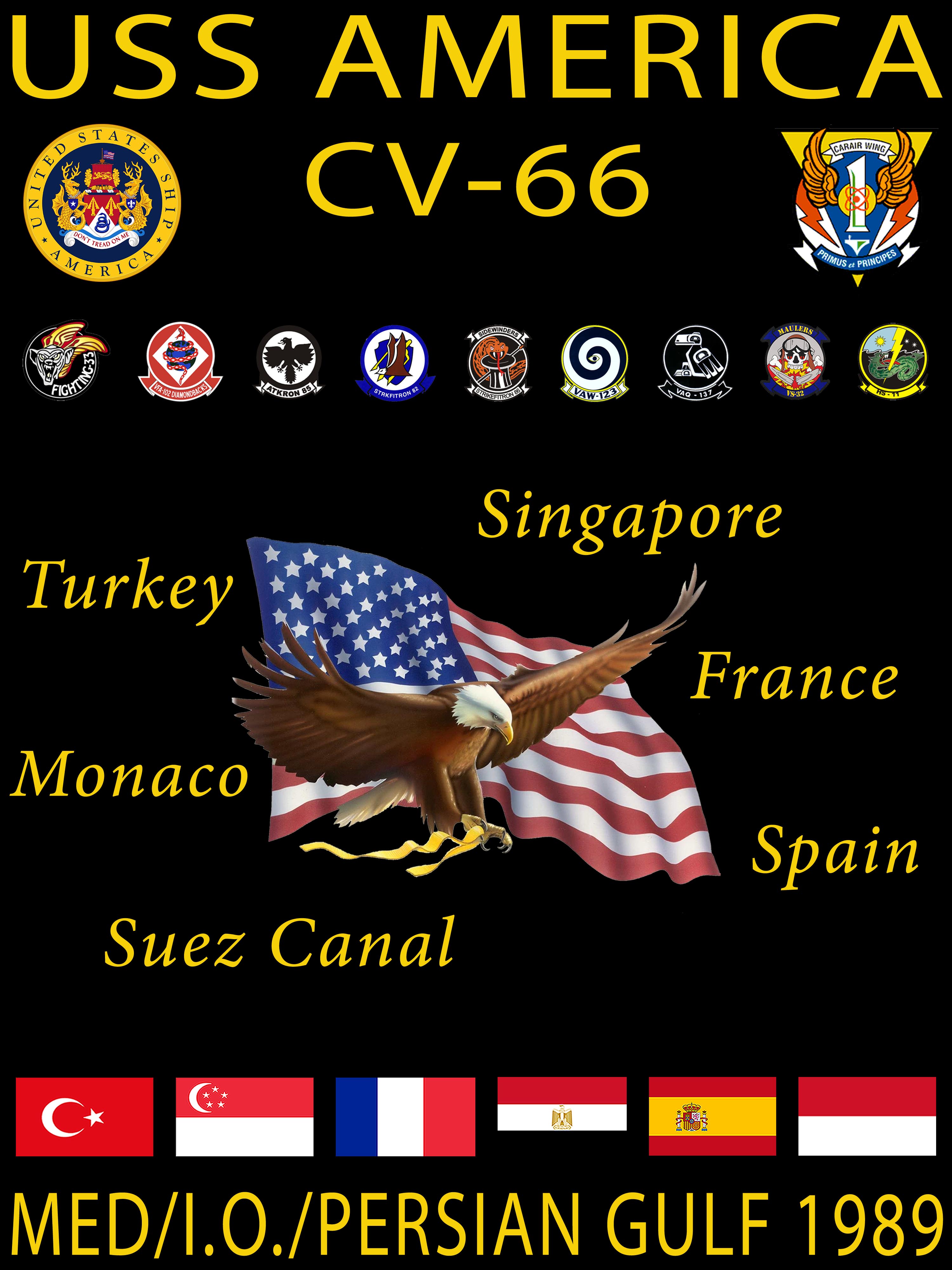 USS America (CV-66) 1989