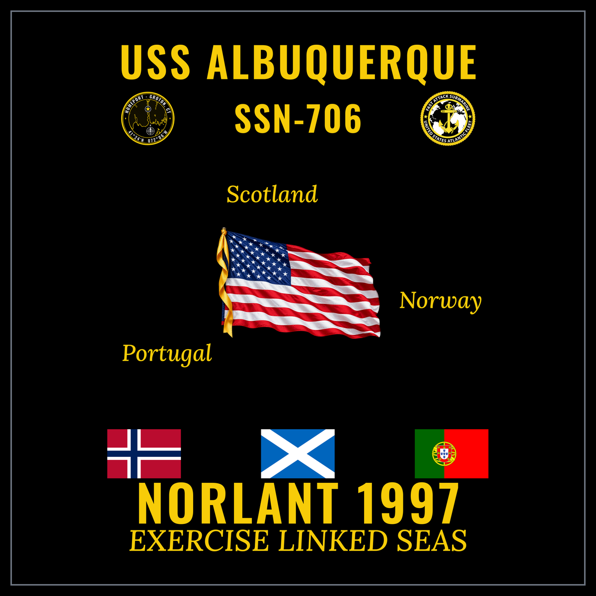 USS Albuquerque (SSN-706) 1997 cruise design