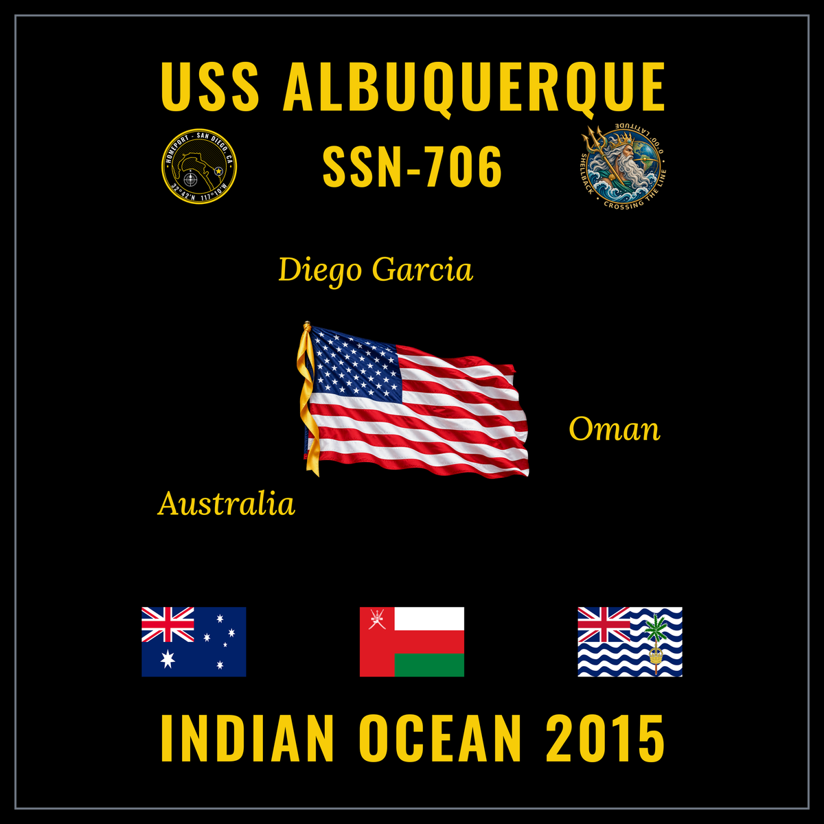 USS Albuquerque (SSN-706) 2015 cruise design