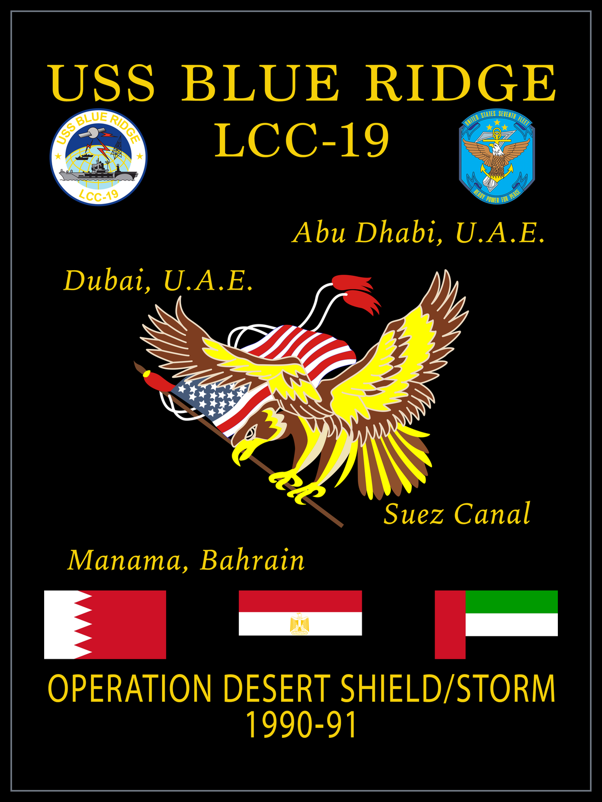 USS Blue Ridge LCC-19 1990-91 ODS/S cruise design