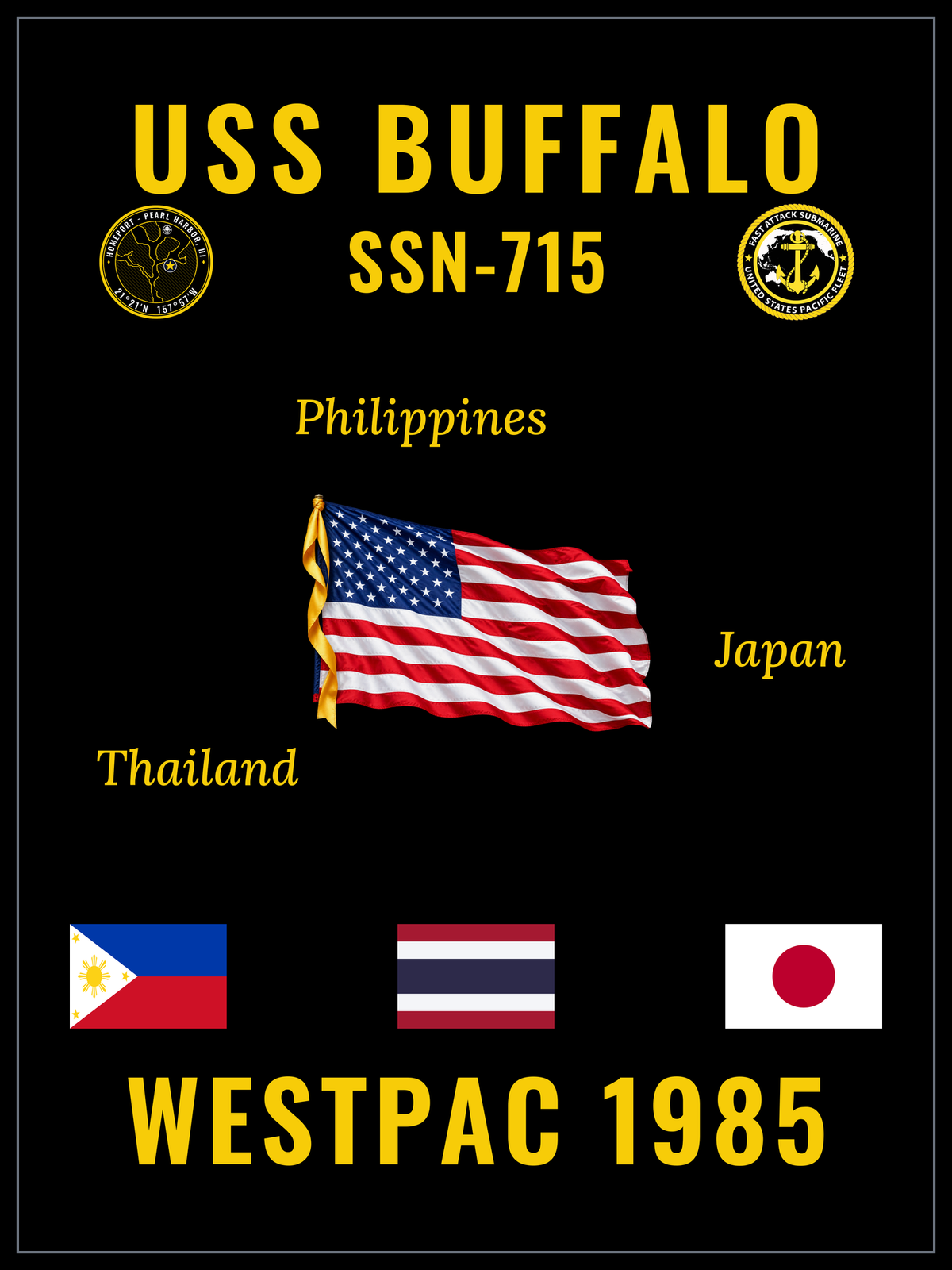USS Buffalo (SSN-715) 1985 cruise design