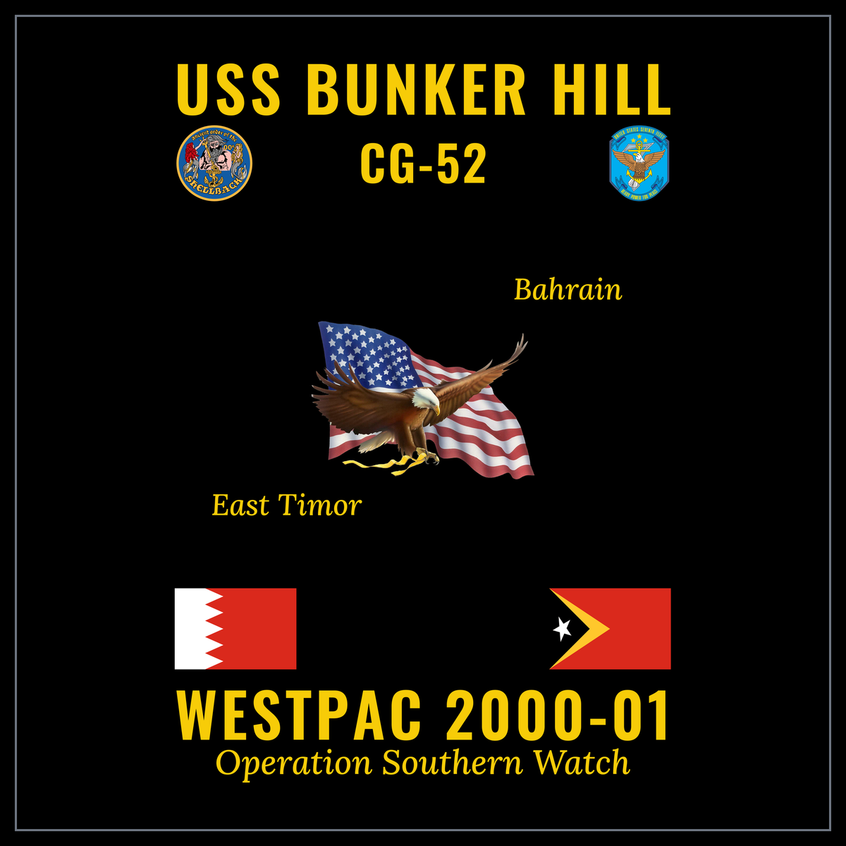 USS Bunker Hill CG-52 2000-01 cruise design