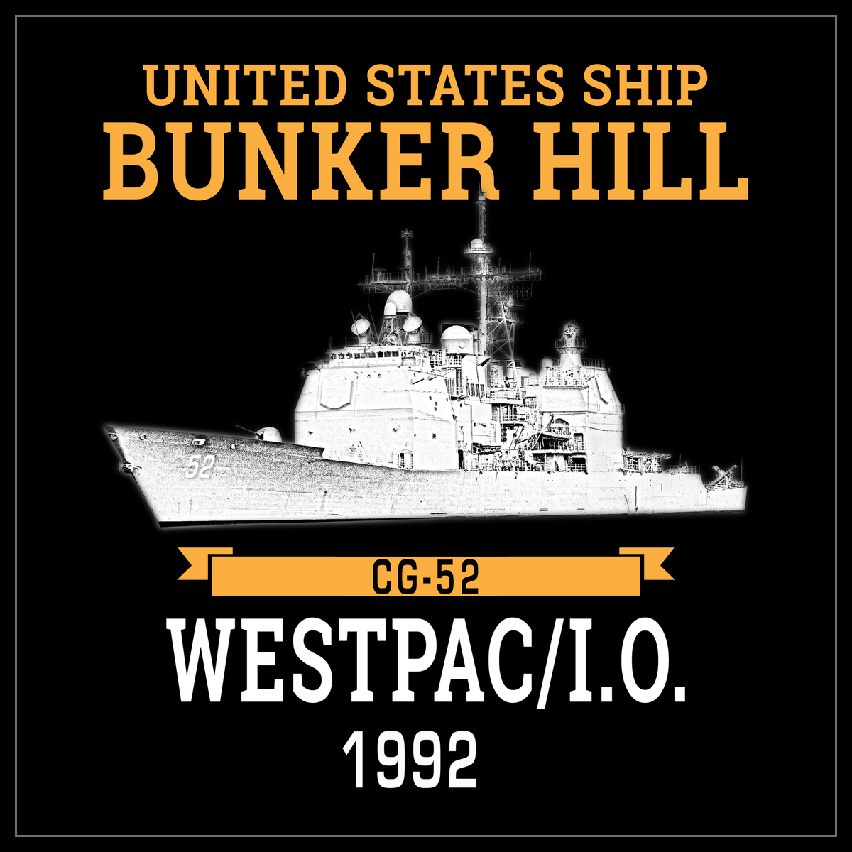 USS Bunker Hill CG-52 1992 cruise design