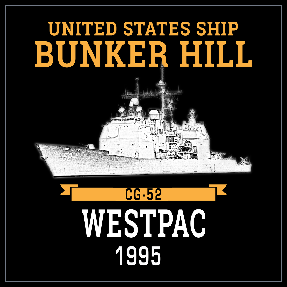 USS Bunker Hill CG-52 1995 cruise design