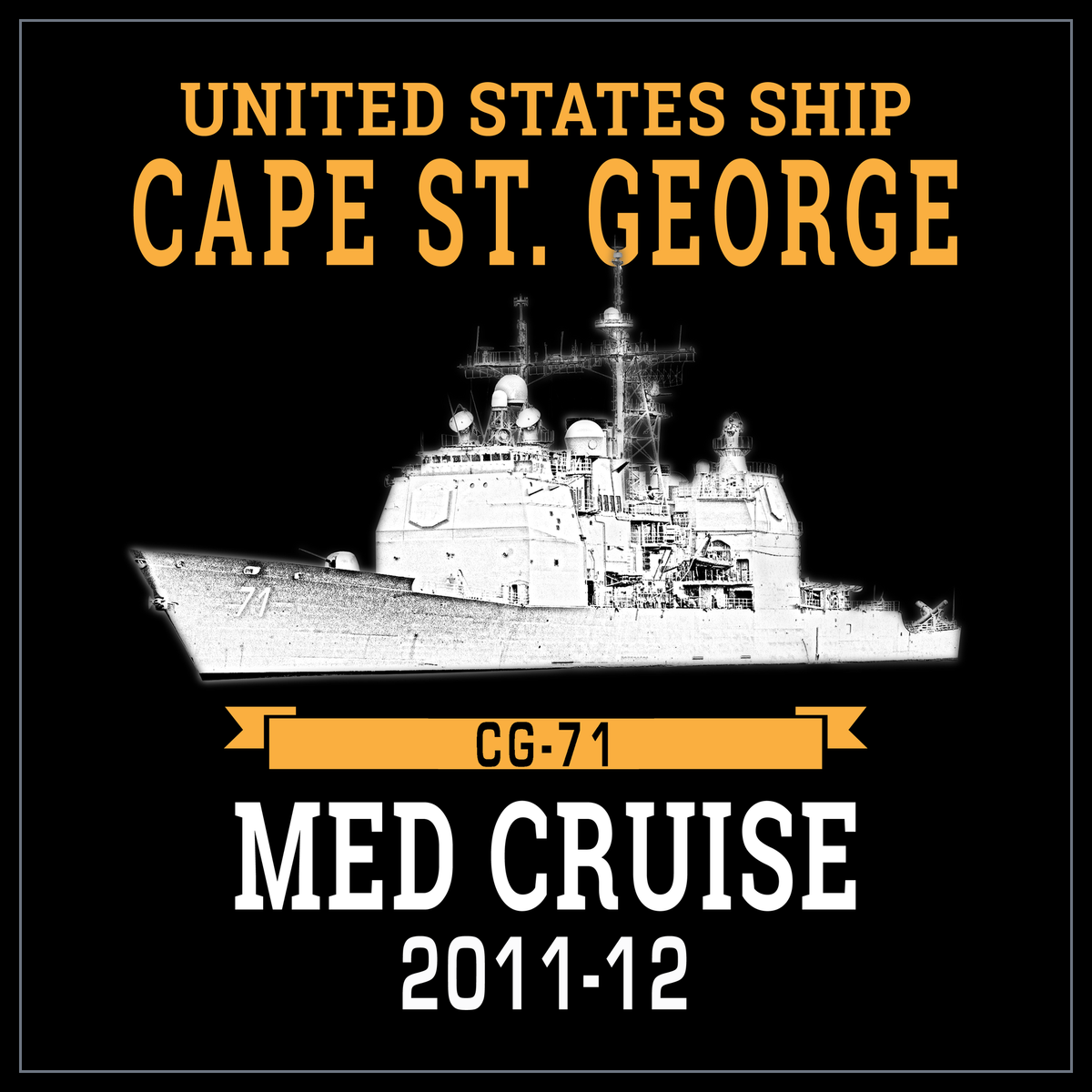 USS Cape St. George CG-71 2011-12 cruise design