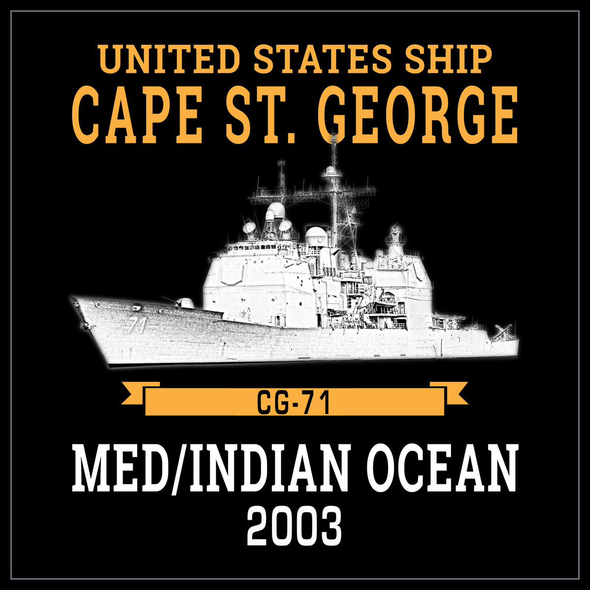 USS Cape St. George CG-71 2003 cruise design