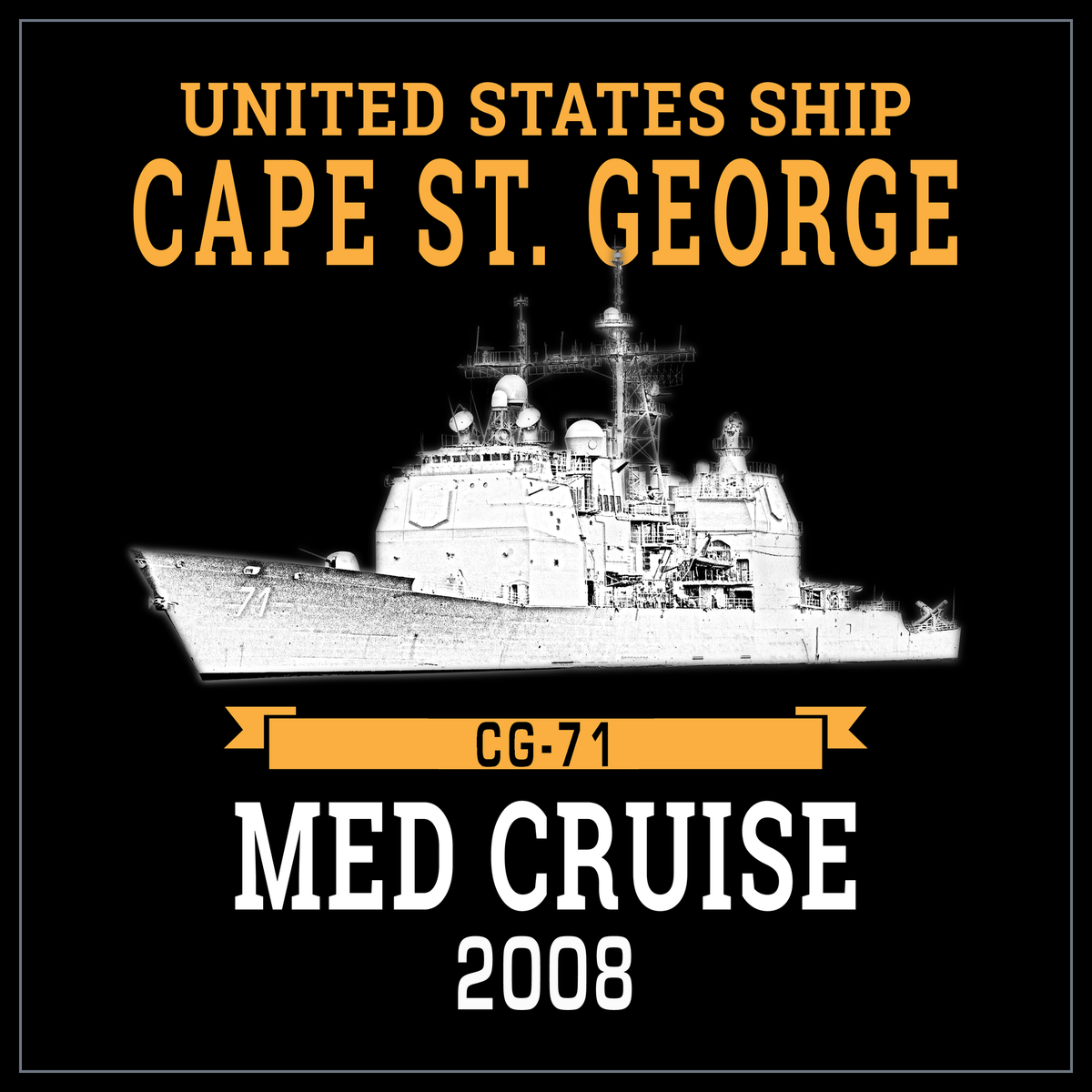 USS Cape St. George CG-71 2008 cruise design
