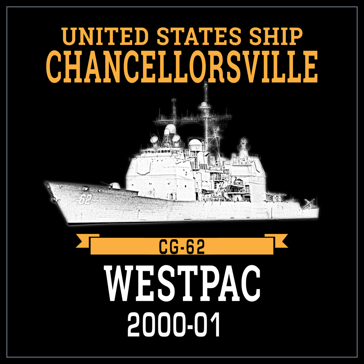 USS Chancellorsville CG-62 2000-01 cruise design