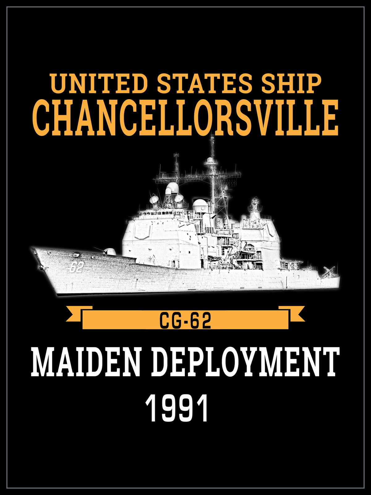 USS Chancellorsville CG-62 1991 cruise design
