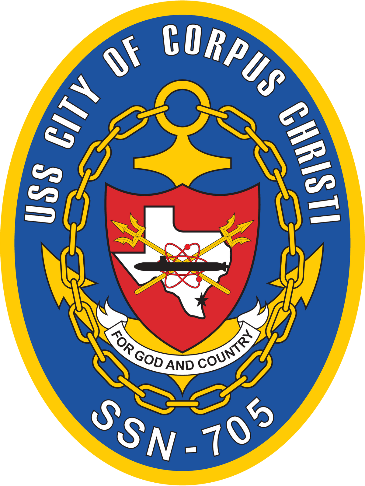 USS City of Corpus Christi (SSN-705) ship's crest
