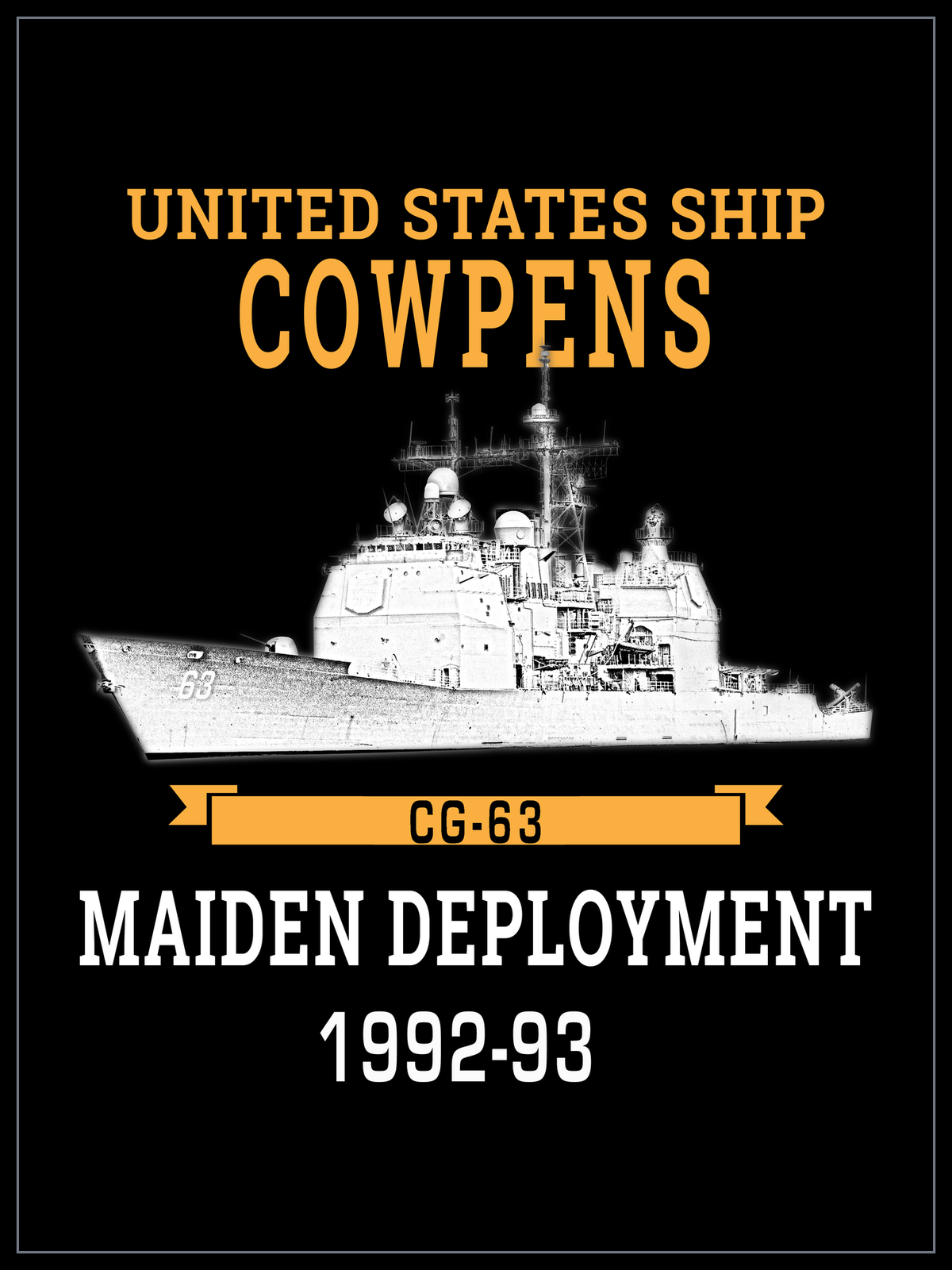 USS Cowpens CG-63 1992-93 cruise design