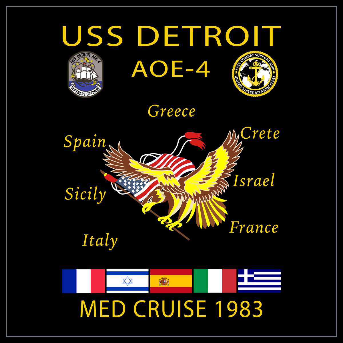USS Detroit AOE-4 1983 cruise design