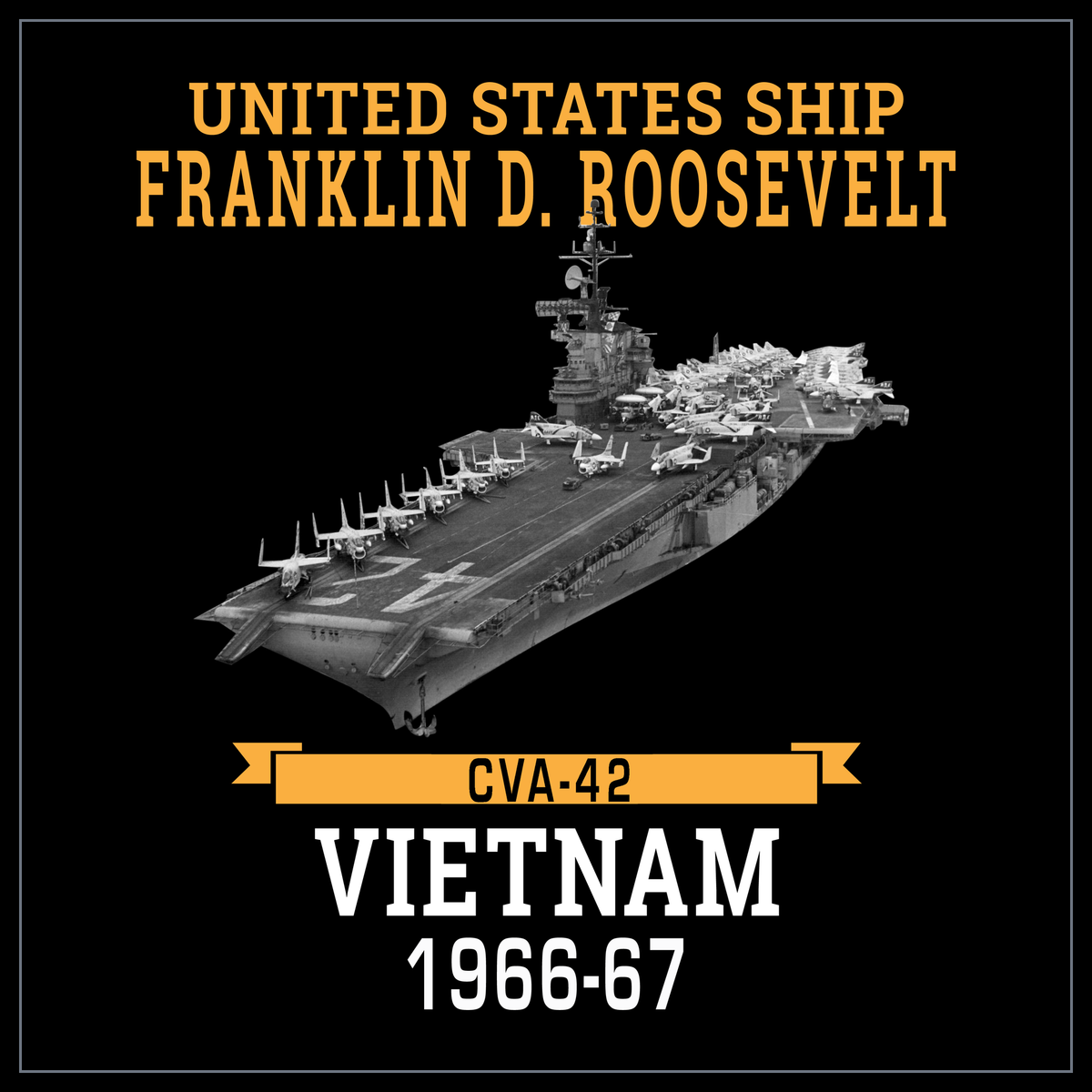 USS Franklin D. Roosevelt CVA-42 1966-67 cruise design
