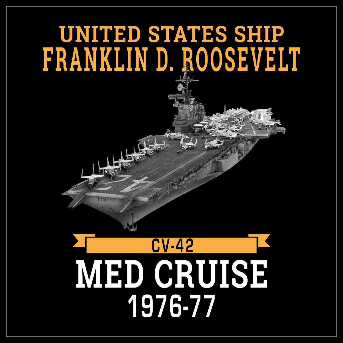 USS Franklin D. Roosevelt CV-42 1976-77 cruise design