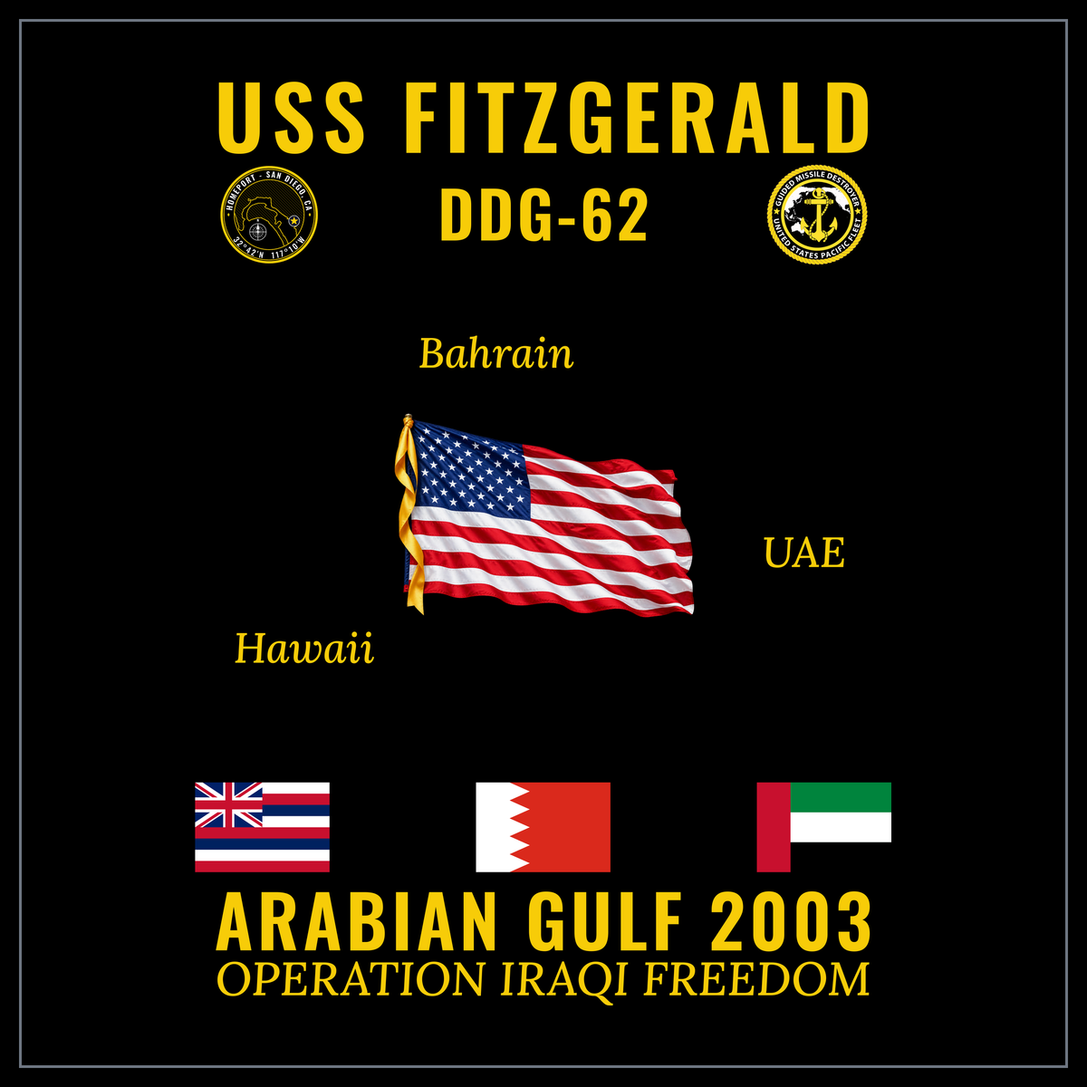 USS Fitzgerald (DDG-62) 2003 Arabian Gulf cruise design