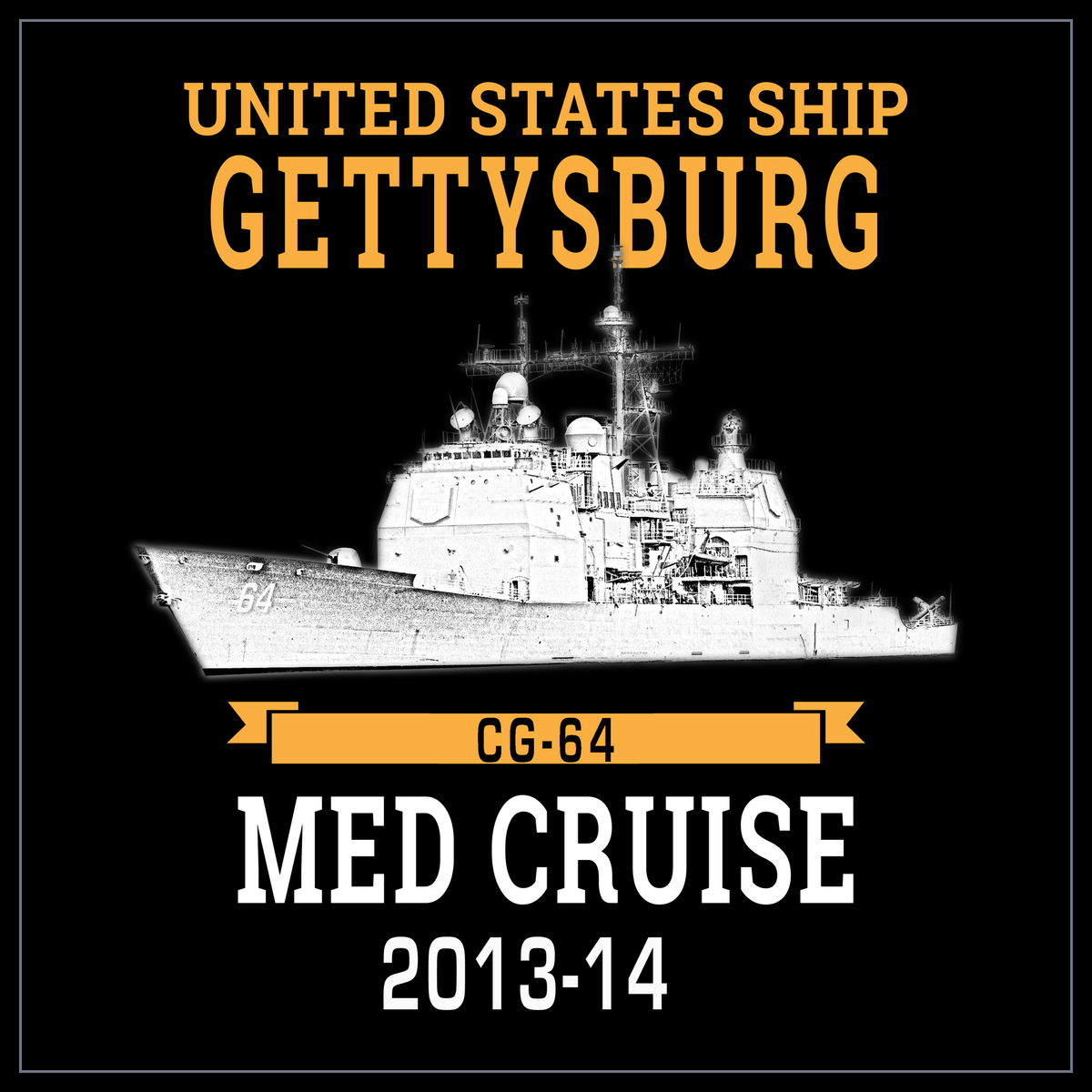 USS Gettysburg CG-64 2013-14 cruise design
