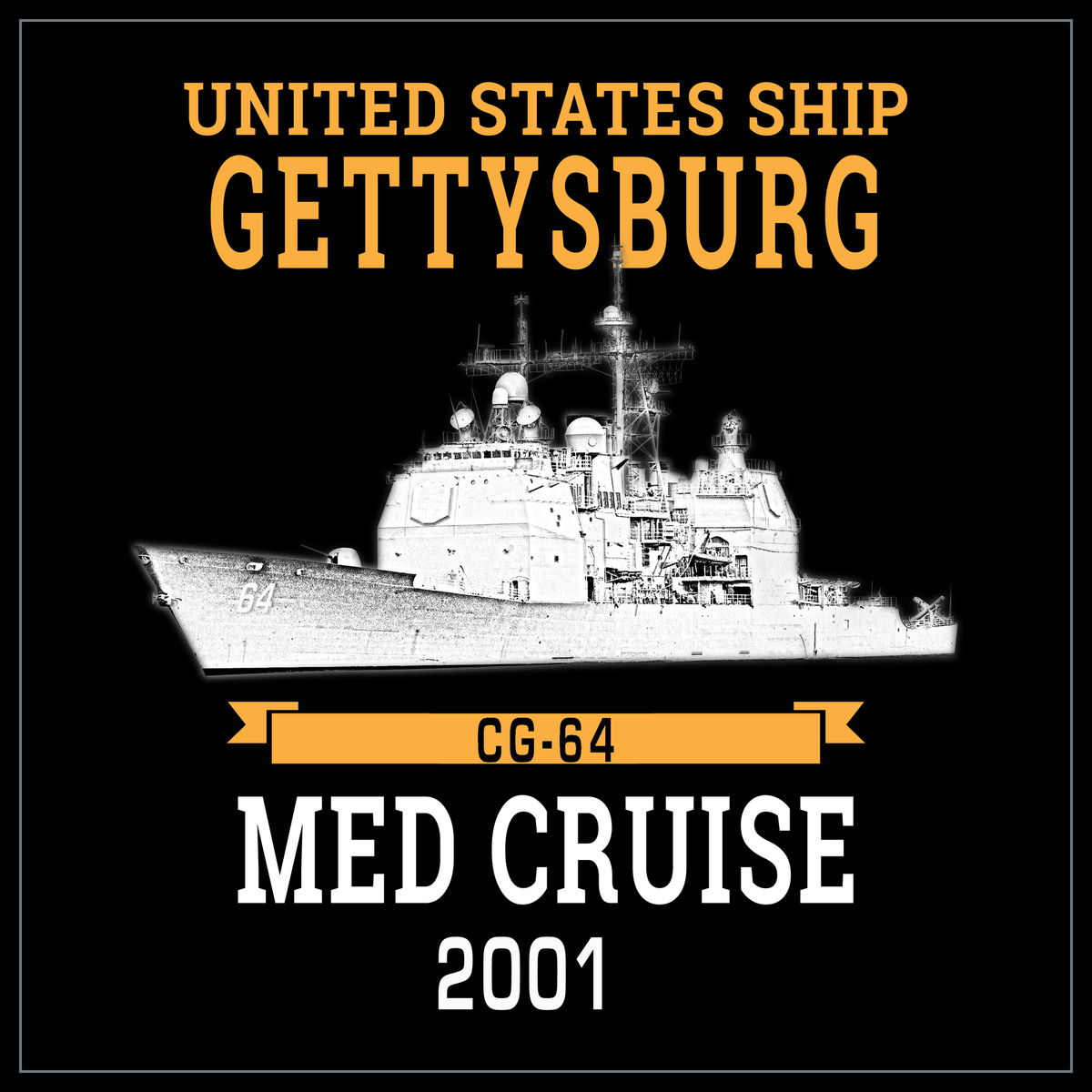 USS Gettysburg CG-64 2001 cruise design
