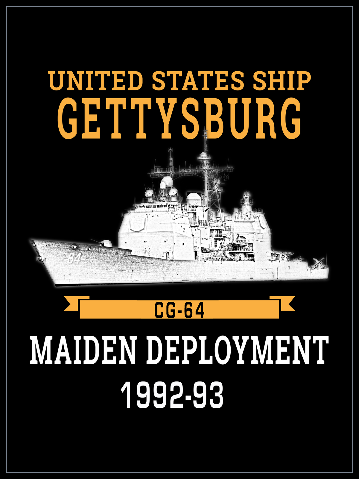USS Gettysburg CG-64 1992-93 cruise design