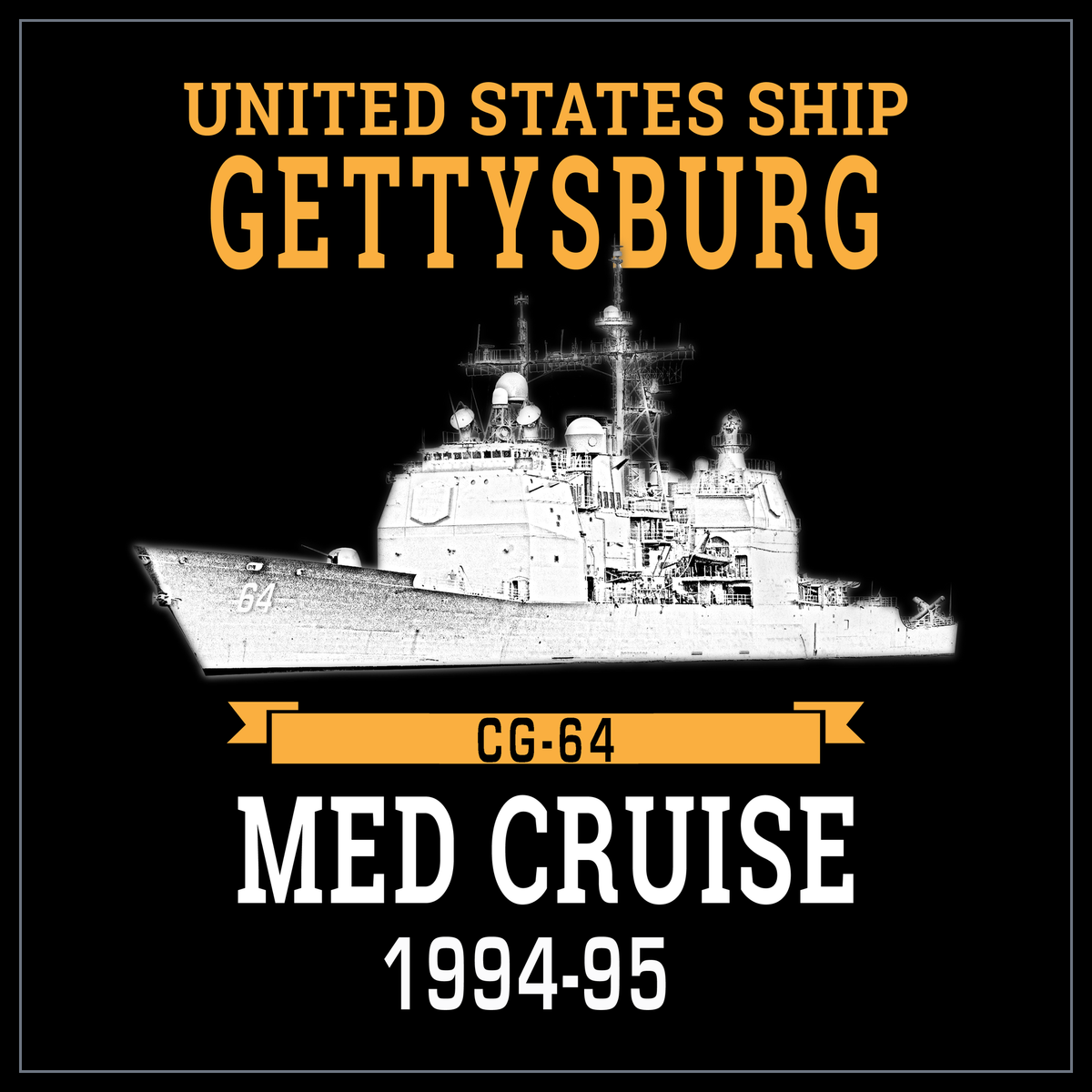 USS Gettysburg CG-64 1994-95 cruise design