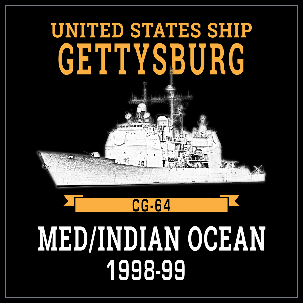 USS Gettysburg CG-64 1998-99 cruise design