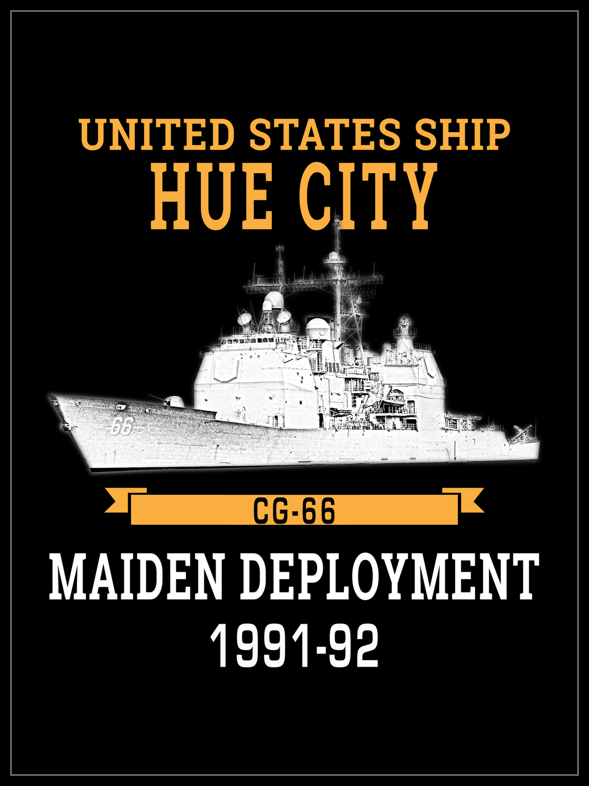USS Hue City CG-66 1991-92 cruise design