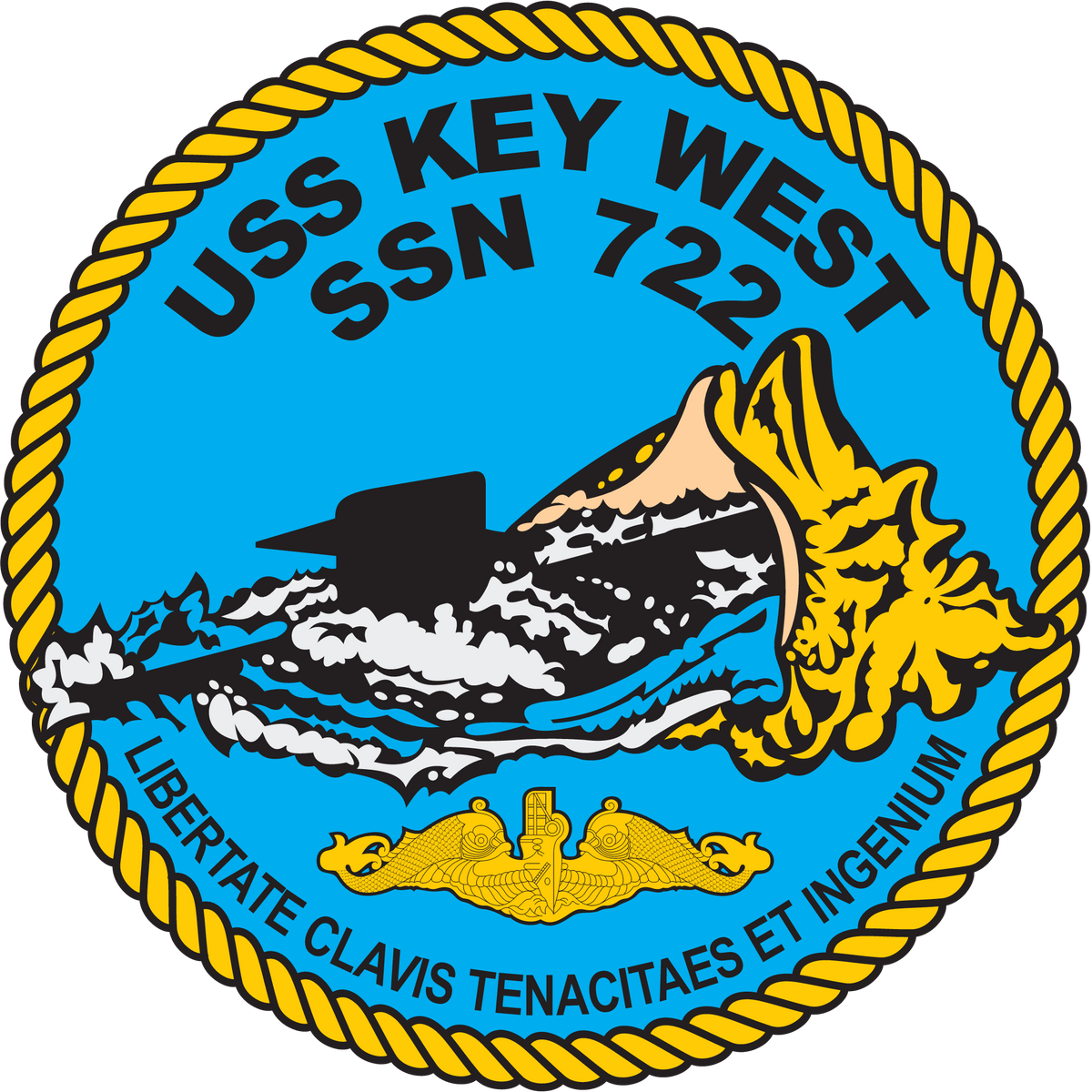 USS Key West (SSN-722) ship's crest