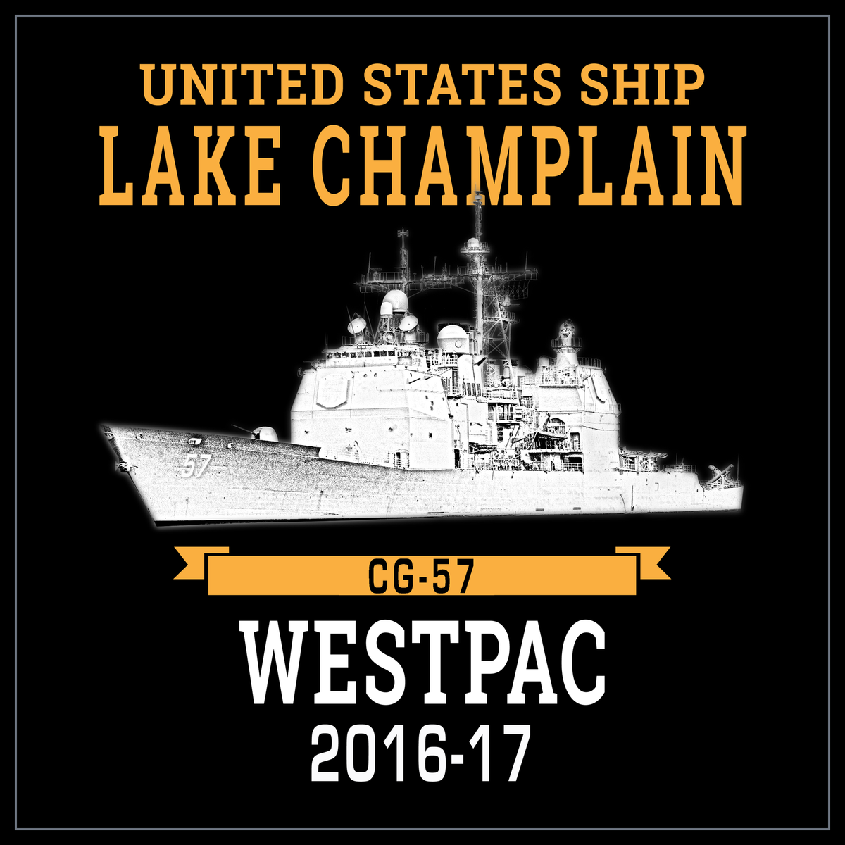 USS Lake Champlain CG-57 2016-17 cruise design