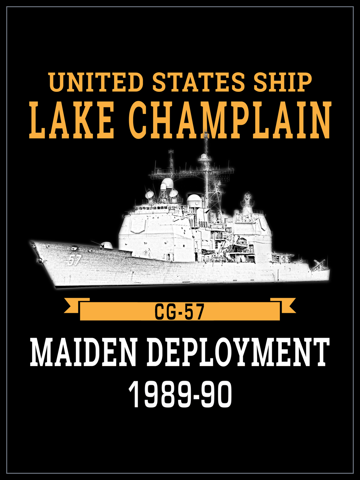 USS Lake Champlain CG-57 1989-90 cruise design