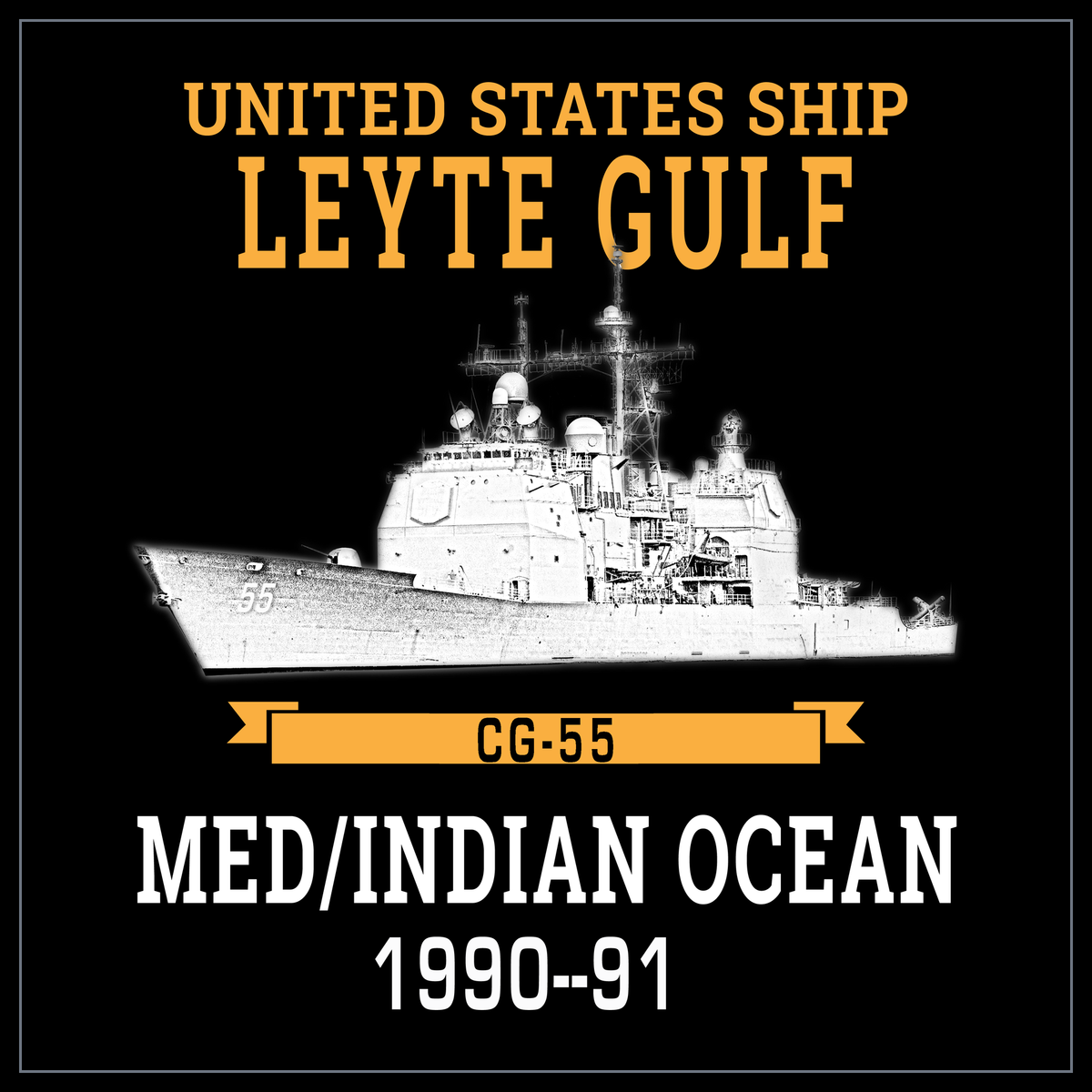 USS Leyte Gulf CG-55 1990-91 cruise design