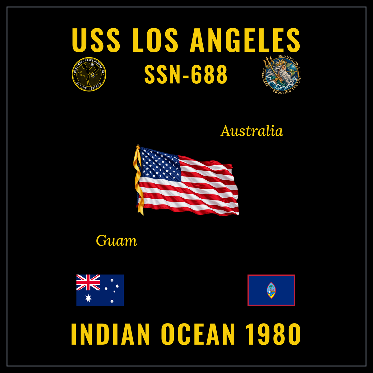 USS Los Angeles (SSN-688) 1980 cruise design
