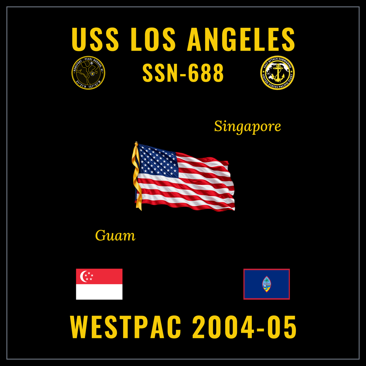 USS Los Angeles (SSN-688) 2004-05 cruise design