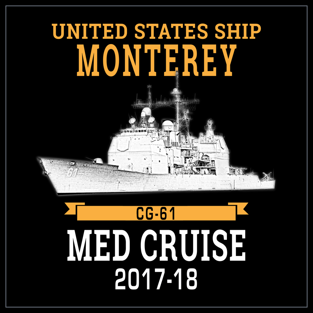 USS Monterey CG-61 2017-18 cruise design