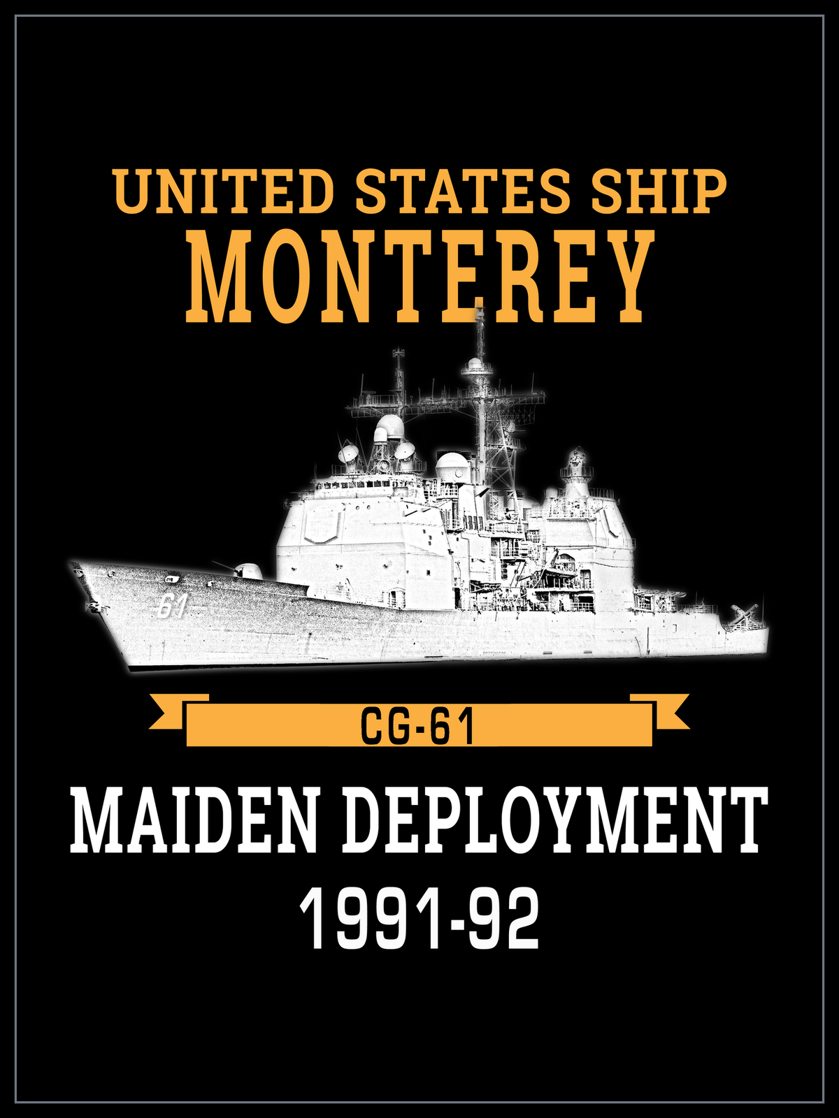 USS Monterey CG-61 1991-92 cruise design