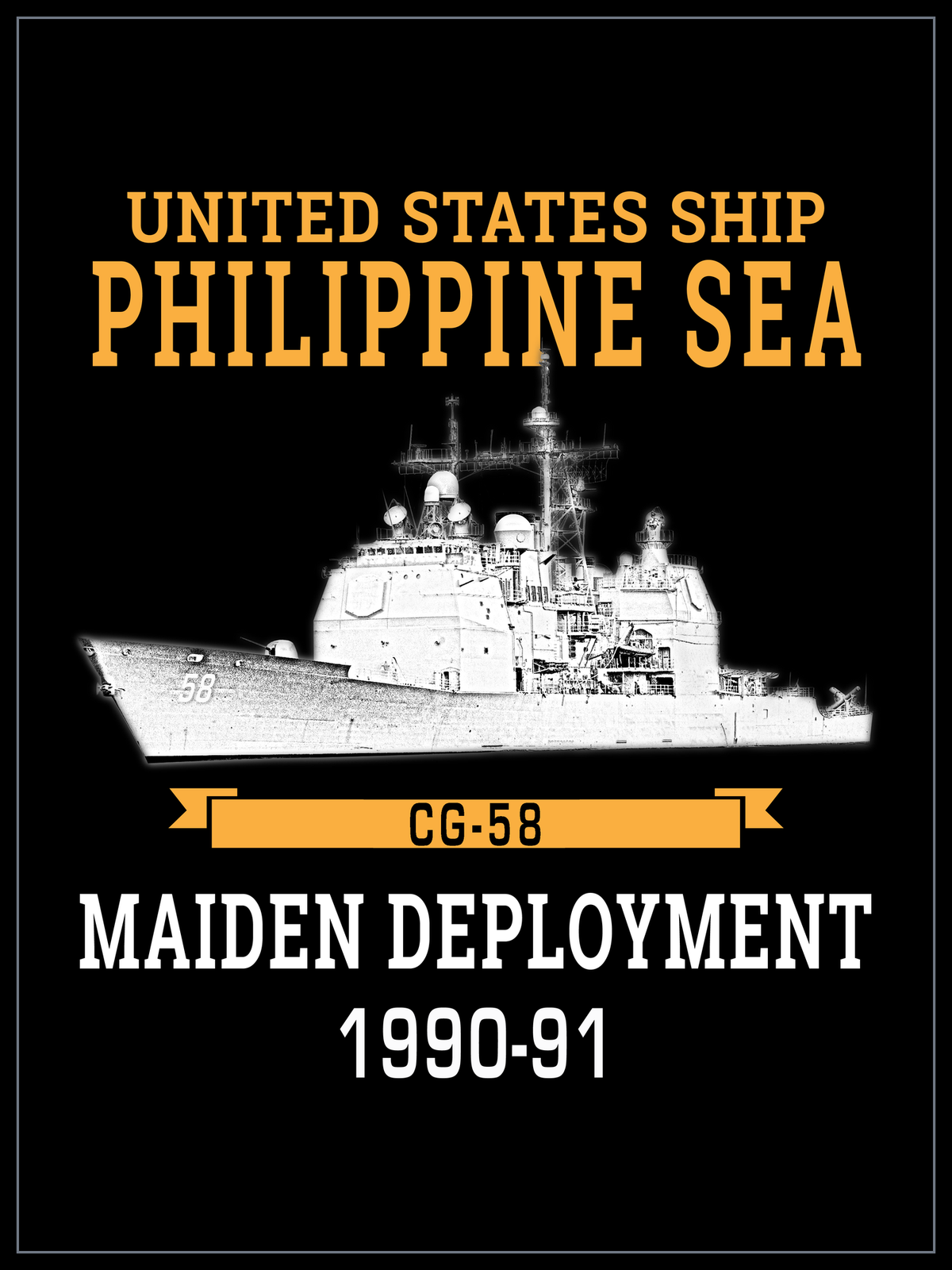 USS Philippine Sea CG-58 1990-91 cruise design