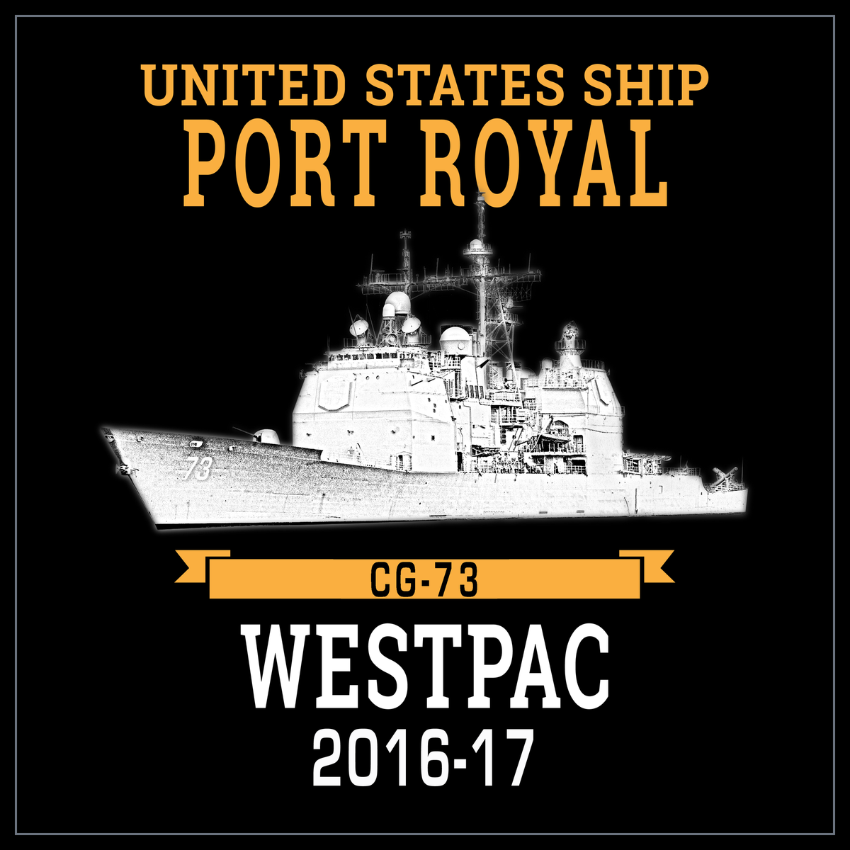 USS Port Royal CG-73 2016-17 cruise design