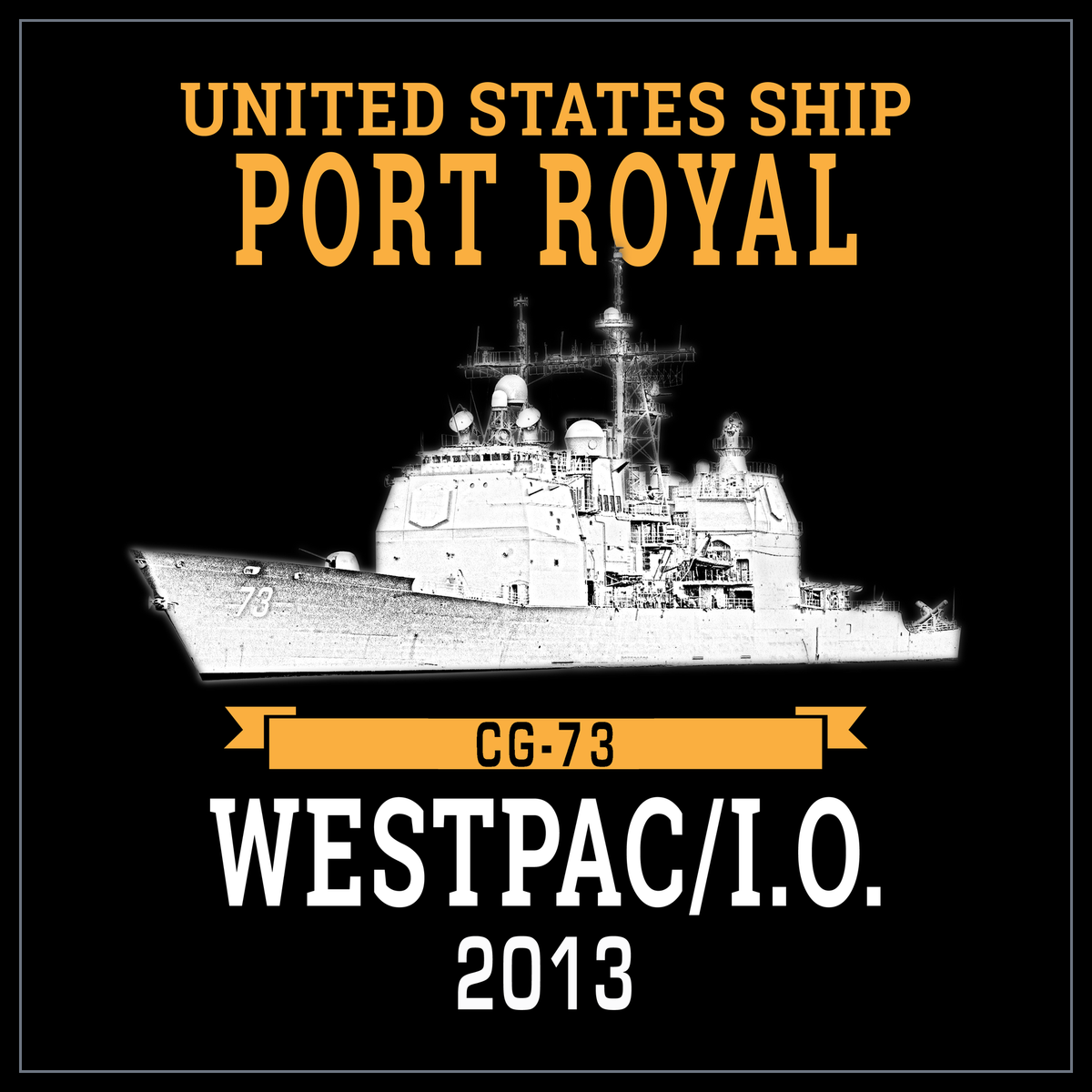 USS Port Royal CG-73 2013 cruise design