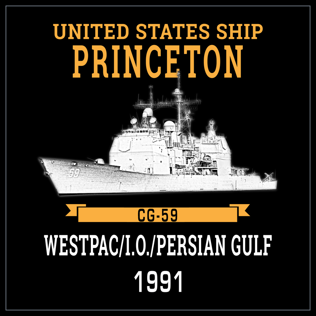 USS Princeton CG-59 1991 cruise design