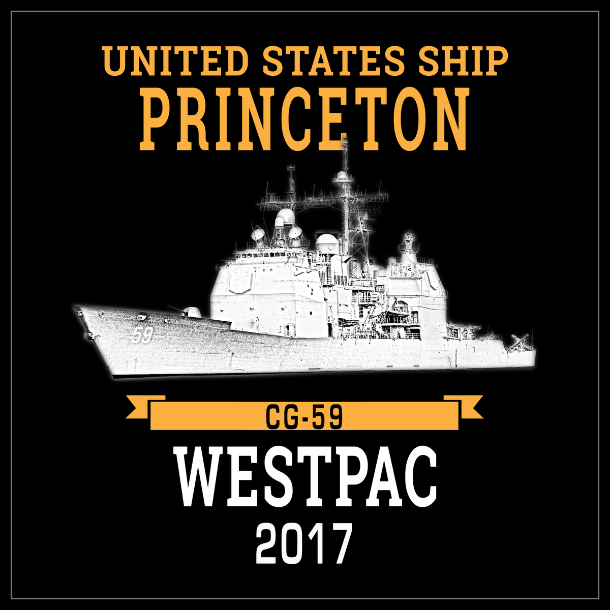 USS Princeton CG-59 2017 cruise design