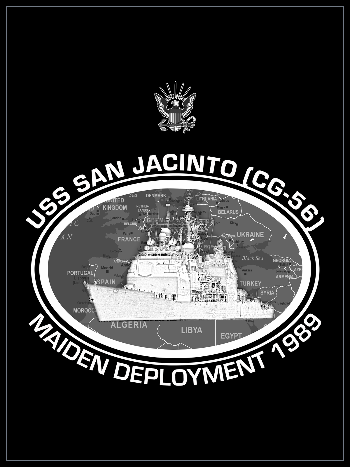 USS San Jacinto CG-56 1989 cruise design